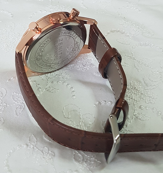 นาฬิกา Z E N I T H  โครโนกราฟ EL Primero เรือน Pink Gold หน้าปัดสวยๆ Tachymeter