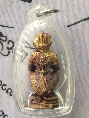 หนุมานจับหลักตะกรุดคู่ชีวิตรุ่นไหว้ครู53 หลวงพ่อฟูวัดบางสมัคร ฉะเชิงเทรา เนื้อชนวนทองระฆังตะกรุดเงิน