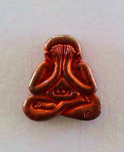 พระปิดตาหลังรูปเหมือน  หลวงพ่อคูณ  ปริสุทโธ ปี 37  "นิยม" /บัตรรับรอง