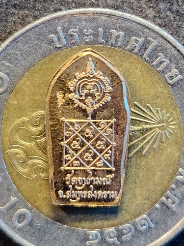 วัดจุฬามณี สมุทรสงคราม เหรียญปรกใบมะขาม ท้าวเวสสุวรรณโณ หลวงพ่ออิฏฐ์  รุ่น 4 ปี2563 #2 