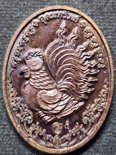 วัดถ้ำพรหมสวัสดิ์ จ.ลพบุรี เหรียญไก่ฟ้ามหาบารมี หลวงปู่สรวง อุดมทรัพย์  ปี 2558 ตอกโค๊ต 