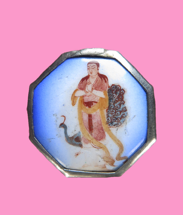 ล๊อคเก็ตหิน เซียน ฮัวแซเหย่ตี (ผู้คุมทหารปราบเหล่ามาร) วัดทิพยวารี