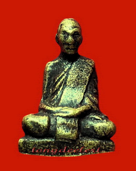 รูปหล่อหลวงพ่อสอน วัดทุ่งลาดหญ้า จ.กาญจนบุรี เนื้อทองผสมอุดกริ่ง หายาก สวยมากค่ะ