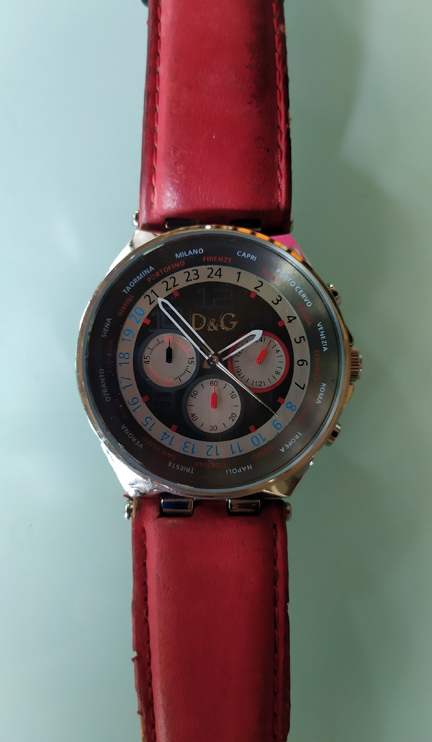 นาฬิกา DOLCE & GABBANA แบรนด์หรูดัง จากอิตาลี Unique Red Leather Men’s Watch หายาก