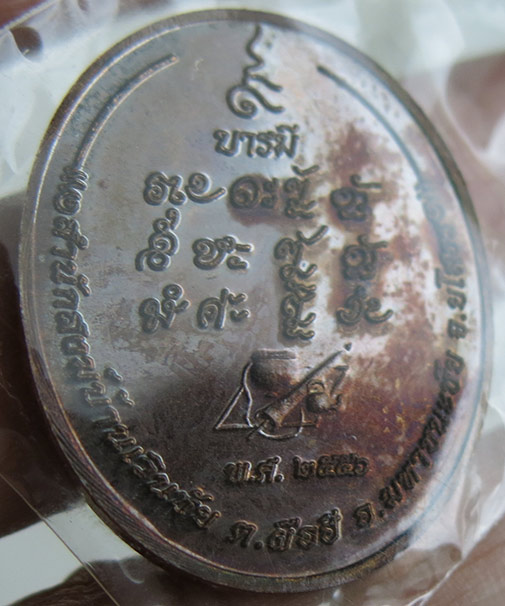 หลวงปู่แสง ญาณวโร รุ่น ๙ บารมี เนื้อทองแดง สร้าง พ.ศ. 2556 (3)