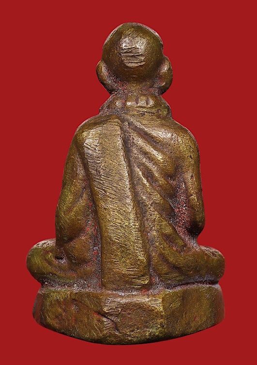 รูปหล่อหลวงพ่อทบธัมมปัญโญ รุ่นฉลองอายุครบ๙๔ปี พิมพ์ท.เหลี่ยม เนื้อทองเหลือง วัดชนแดน ปี2516