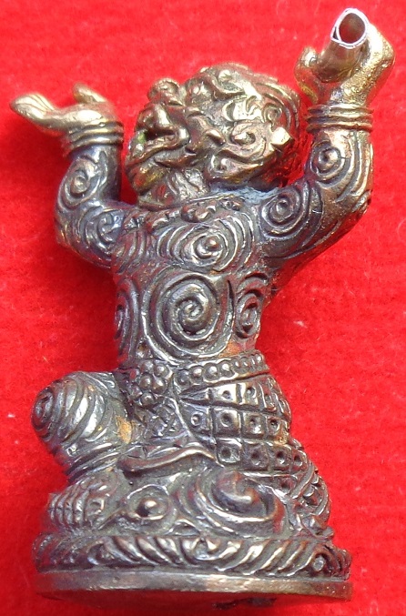 หนุมานมหาเดช ๓๐ ทัศ หลวงพ่อรักษ์ อนาลโย วัดสุทธาวาส จ.อยุธยา ปี ๒๕๖๐ เนื้อนวะโลหะ ตะกรุดเงิน