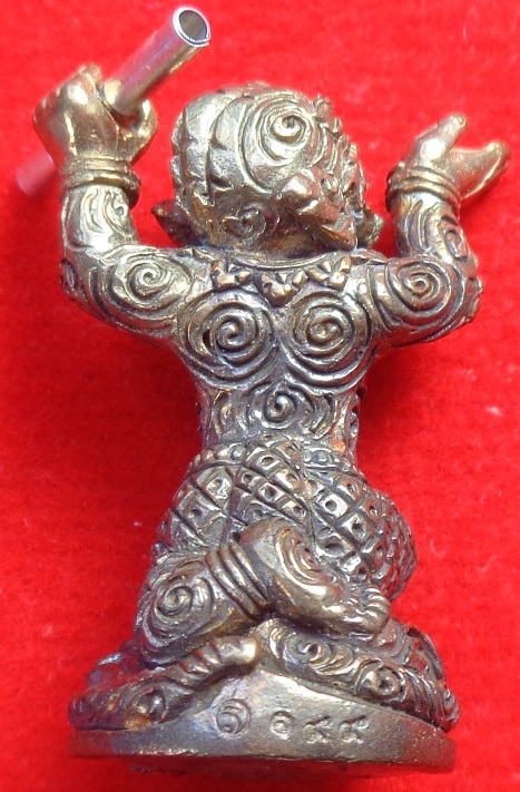 หนุมานมหาเดช ๓๐ ทัศ หลวงพ่อรักษ์ อนาลโย วัดสุทธาวาส จ.อยุธยา ปี ๒๕๖๐ เนื้อนวะโลหะ ตะกรุดเงิน