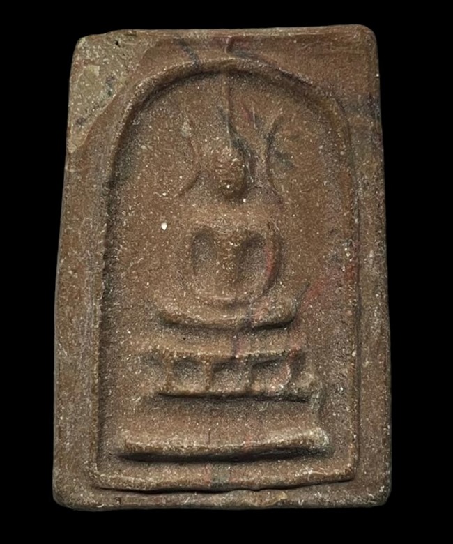 "เคาะเดียว" สมเด็จหูบายศรี ฐานตาราง ปี 2515 เนื้อผงน้ำมัน หลวงพ่อกวย วัดโฆสิตาราม ชัยนาท