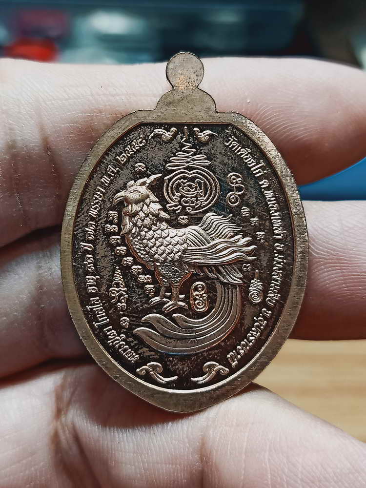 4-78 เหรียญไข่ลายเสมาอายุยืน รุ่น 1 หลวงปู่ผา โกสโล วัดเดือยไก่ อ.ม่วงสามสิบ จ.อุบลราชธานี 2558