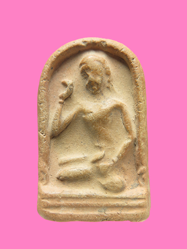 นางกวักเนื้อดิน หลังจาร หลวงเงิน วัดดอนยายหอม