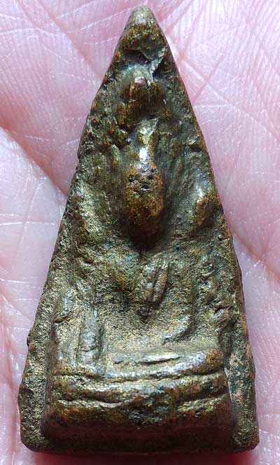 *พุทธชินราชครึ่งซีก เนื้อดินเผาทาทองบรอนซ์ ปี๒๔๗๐ หลวงปู่ยิ้ม วัดเจ้าเจ็ดใน อยุธยา*