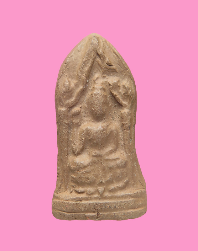 พระพุทธกวัก พิมพ์เล็ก เนื้อดิน 7 ป่าช้า หลวงพ่อเต้า วัดเกาะวังไทร