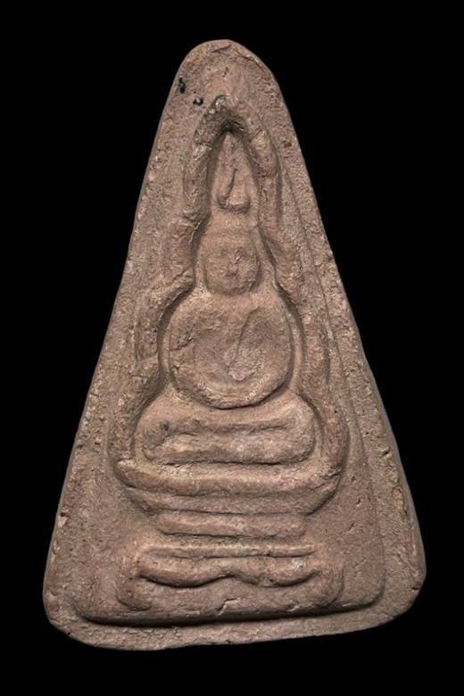 "เคาะเดียว" พระผงหลวงปู่ปั้น วัดสะพานสูง พิมพ์สามเหลี่ยมเกศอุ กรุงเทพฯ