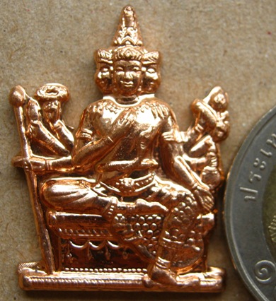 เหรียญพรหมยกโบสถ์ หลวงพ่อชำนาญ วัดบางกุฎีทอง จ ปทุมธานี ปี2556เนื้อทองแดง หมายเลข448 พร้อมกล่องเดิม