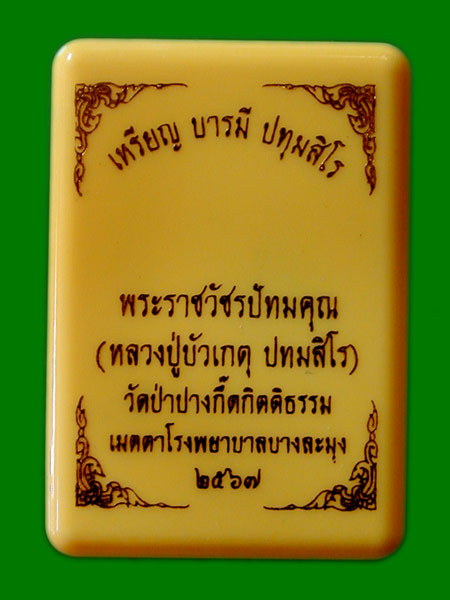 เหรียญเม็ดยาหลวงปู่บัวเกตุ ปทุมสิโร เมตตาโรงพยาบาลบางละมุง เนื้อชนวนหน้าลายเสือเหลือง.....เคาะเดียวแ