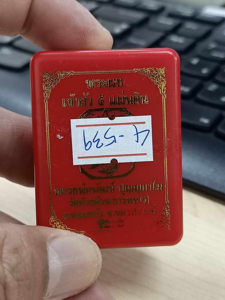 4-539 พระผงเจ้าสัว 5 แผ่นดิน หลวงพ่อพัฒน์ วัดห้วยด้วน จ.นครสวรรค์ หมายเลข 163 กล่องเดิม