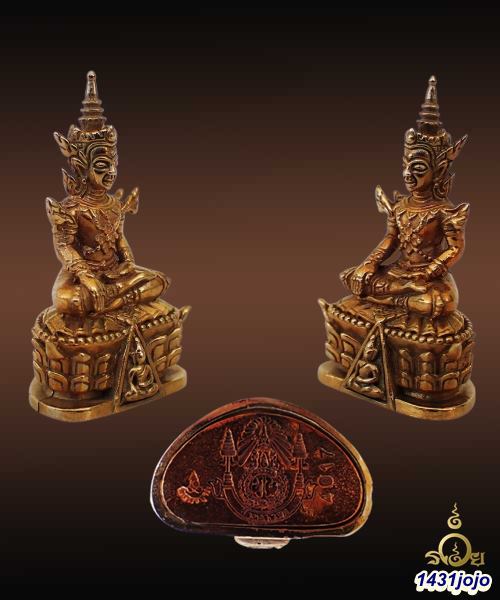 พระกริ่งนางพญาทรงเครื่อง พิมพ์เล็ก เนื้อขันลงหิน รุ่นเศรษฐีนางพญา ปี 2555 วัดนางพญา จ.พิษณุโลก