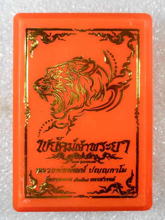 เหรียญพยัคฆ์เจ้าพระยา หลวงพ่อพัฒน์ วัดห้วยด้วน นครสวรรค์ ปี2563 เนื้อทองระฆังตอก ๙รอบ เลข6412+กล่อง