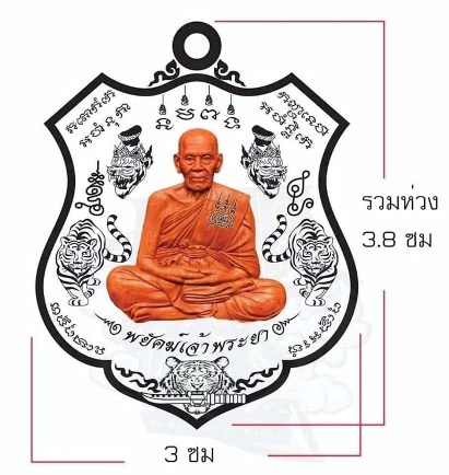 เหรียญพยัคฆ์เจ้าพระยา หลวงพ่อพัฒน์ วัดห้วยด้วน นครสวรรค์ ปี2563 เนื้อทองระฆังตอก ๙รอบ เลข6412+กล่อง