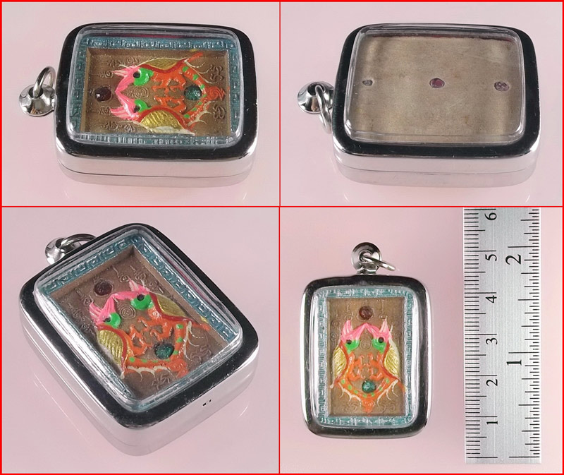 สาริกาหางเกี้ยว ฝังพลอย ครูบากฤษณะ อินทวัณโณ สำนักสงฆ์เวฬุวัน จ.นครราชสีมา เนื้อผงพุทธคุณ-2