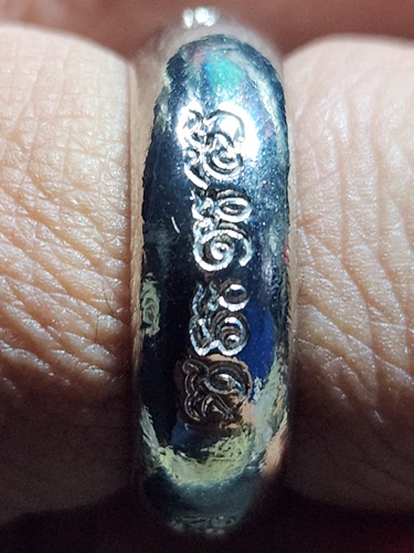 วัดบางพระ จ.นครปฐม  แหวน มหาอำนาจ หลวงพ่อเปิ่น พ.ศ 2557 ชุบนิเกิ้ล