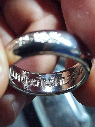 วัดบางพระ จ.นครปฐม  แหวน มหาอำนาจ หลวงพ่อเปิ่น พ.ศ 2557 ชุบนิเกิ้ล