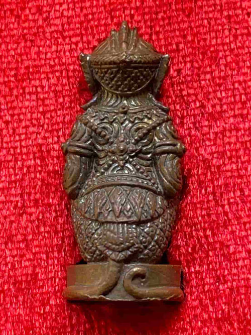 หนุมาน หลวงพ่อชวนวัดเขาแก้ว ต.องค์รักษ์ อ.โพธิ์ทอง จ.อ่างทอง เนื้อสำริด รุ่นตรีเพชร7รอบ