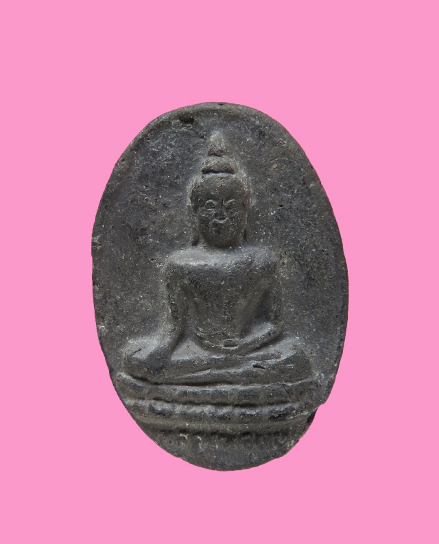 พระพุทธ หลวงพ่อเงิน หลังเจดีย์ เนื้อผงใบลาน