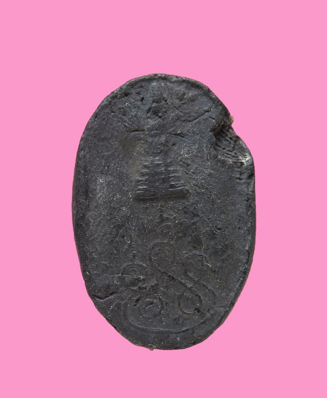 พระพุทธ หลวงพ่อเงิน หลังเจดีย์ เนื้อผงใบลาน