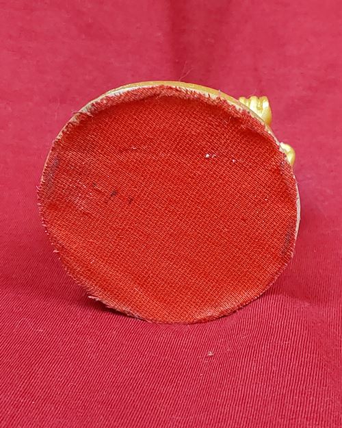 (ปิด99-)พระพิฆเนศปางประทานพร ฐานกว้าง2.50นิ้ว วัดแขกสีลม เนื้อเรซิ่นสีทอง