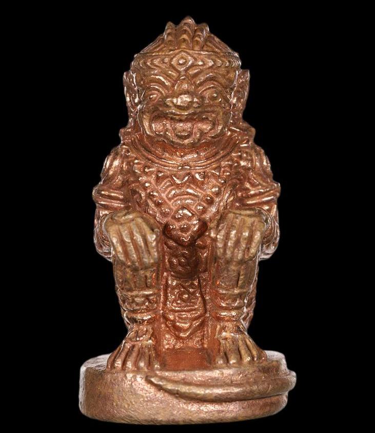 หนุมาน รุ่นแรก หลวงพ่อส่วน วัดหนองคล้า จ.ชลบุรี ปี2558 เนื้อทองแดง(กรรมการ) หมายเลข3316+กล่อง