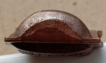 รูปเหมือนปั๊ม หลวงพ่อคูณ รุ่นปาฏิหาริย์ EOD ปี2556 ไม่ตัดปีก พิมพ์ใบเสมา เนื้อทองแดงรมมันปู เลข348