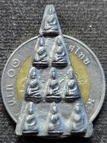 วัดพระศรีรัตนมหาธาตุ จ.สุพรรณบุรี  พระพิมพ์พระเจ้า9พระองค์ ผสมชนวนพระกรุเก่า  ปี2511 เนื้อชินตะกั่ว