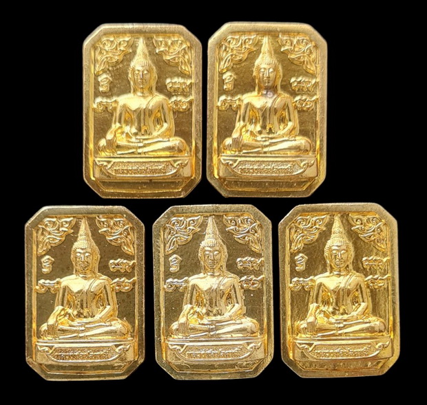 เคาะแรกแดง..หลวงพ่อปลดหนี้ ๖๕..แปดเหลี่ยมกะไหล่ทอง ๕ เหรียญ ไม่มีกล่อง..วัดพระธาตุวาโย ฉะเชิงเทรา