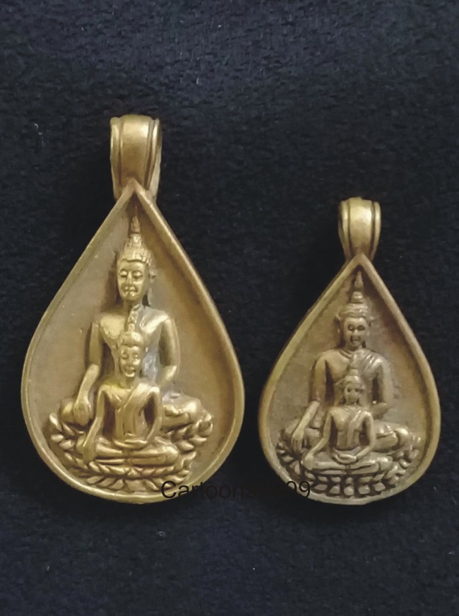 แพ็คคู่ ๒ เหรียญ เหรียญหล่อหลวงพ่อสองพี่น้อง วัดหนองโว้ง สุโขทัย เหรียญสวย หายาก   