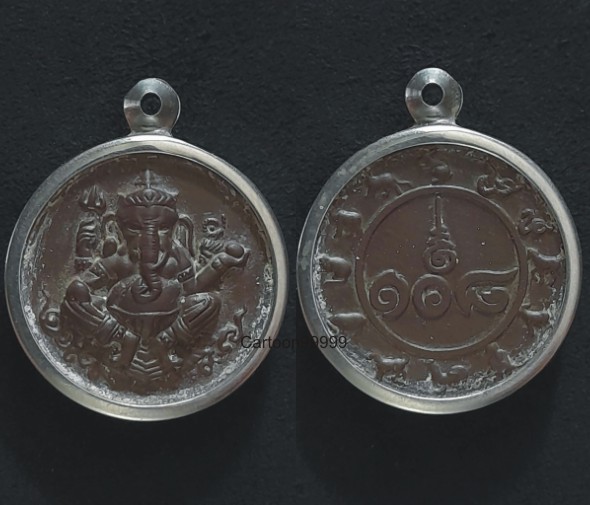 เหรียญพระพิฆเนศ ๑๐๘ หลัง ๑๒ นักษัตร เนื้อแร่ครับ