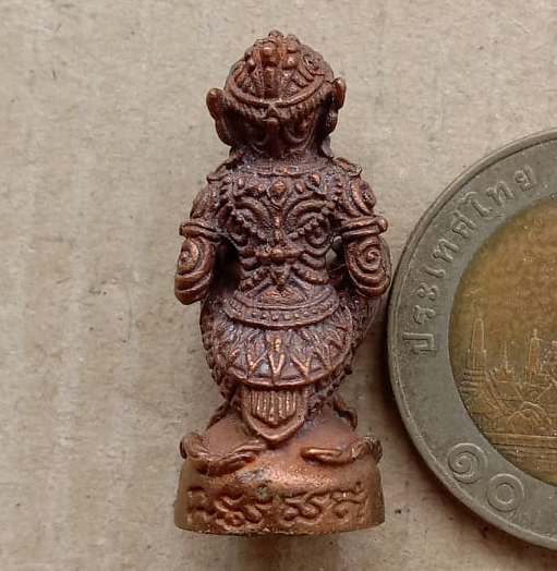 หนุมาน ชนะมาร เนื้อทองแดง อุดผงพรายกุมาร มวลสารเกจิภาคตะวันออก วัดอีแงว จันทบุรี ปี2557เลข8645+กล่อ