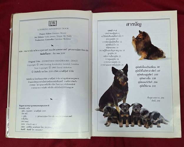 (ปิด79-) คู่มือแนะนำสุนัขพันธุ์ต่างๆ มากกว่า300พันธุ์ 14.5X21ซ.ม. ปกแข็ง304หน้า (สภาพมือ2) 