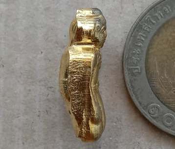 กัณหา-ชาลี หลวงปู่หลิว วัดไร่แตงทอง จ.นครปฐม ปี2536 เนื้อทองแดงกะไหล่ทอง พิมพ์กำไลตรง