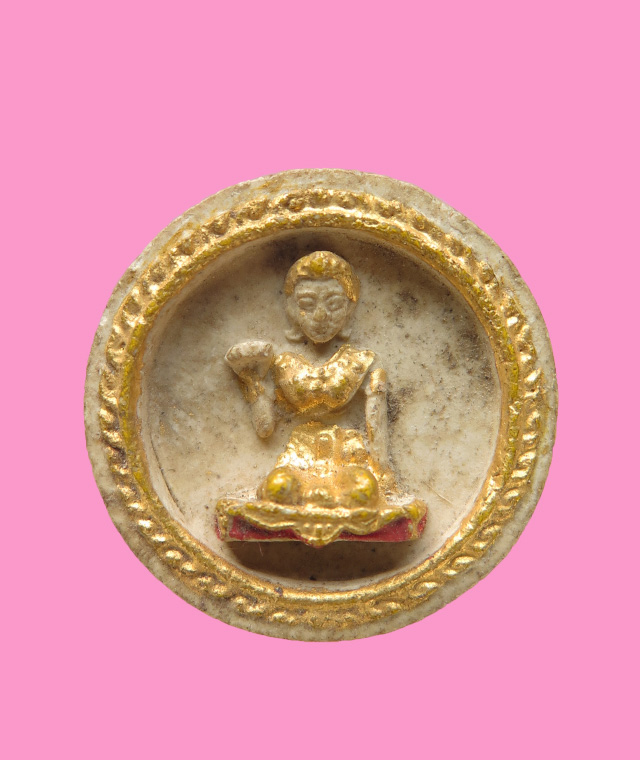 พระจันทร์ลอย พิมพ์นางกวัก ลงทอง