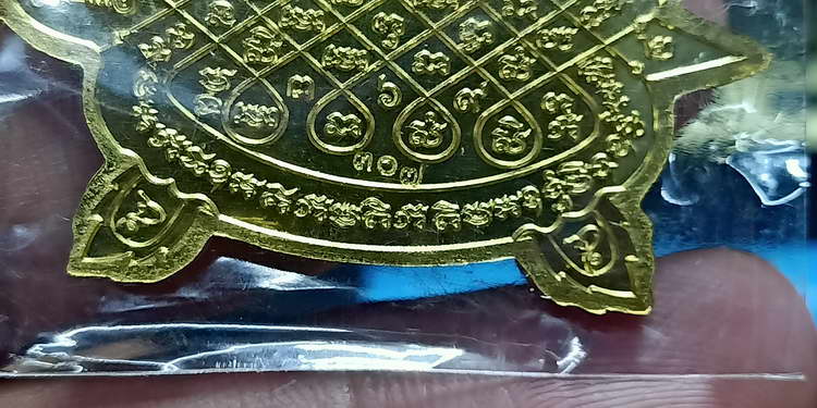 แท้-ทัน เหรียญพญาเต่าเรือน รุ่นปลดหนี้ หลวงปู่แสน วัดบ้านหนองจิก จ.ศรีสะเกษ ปี 2561 เนื้อกะไหล่ทอง