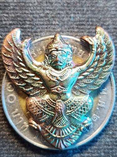 วัดป้อมรามัญ อยุธยา พญาครุฑ ล้างอาถรรพ์ ด้านหลังยันต์ 5แถว