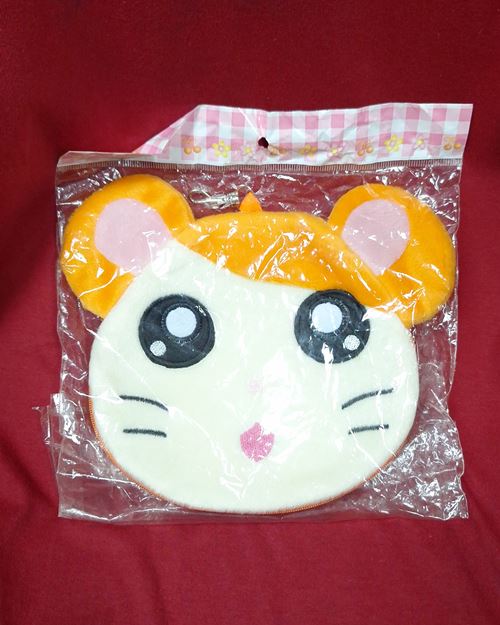 (ปิด39-) กระเป๋าผ้าเนื้อนุ่มรูปหน้าเสือ ใส่แผ่นซีดี (สภาพไม่ได้ใช้)