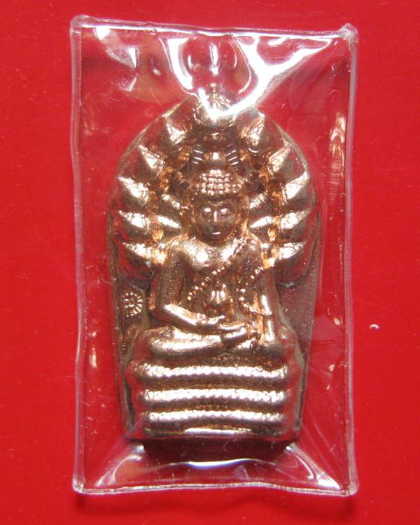 พระนาคปรกชินบัญชรเพชรกลับกลีบบัวรุ่น เสาร์ ๕ (อจินตรัย) "รวยทันตา" หลวงปู่ละมัย ฐิตมโน ปี 54 เนื้อทอ