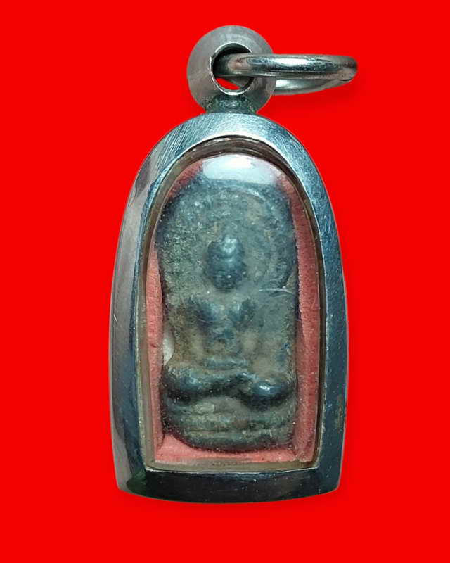 พระกรุเนื้อชินพิมพ์ยอดขุนพลจิ๋วไม่ทราบที่พร้อมตลับพุ๊ก