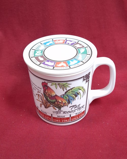 (ปิด59-) แก้วน้ำพร้อมฝาเมลามีน Superware ลายไก่ 3.5นิ้ว (สภาพไม่ได้ใช้)