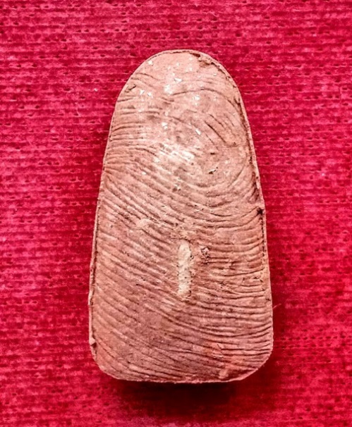 หลวงปู่ทวด พระของขวัญ วัดห้วยมงคล เนื้อว่านแดง หลังข้าวสารหิน ปี2549 พร้อมซองเดิม...เคาะเดียวแดง...