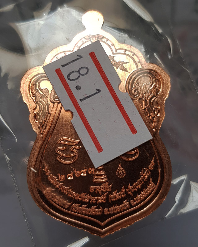 เหรียญเลื่อนสมณศักดิ์ หลวงพ่อพัฒน์ ปุญญกาโม วัดห้วยด้วน เนื้อทองแดงหน้ากากทองทิพย์ พร้อมกล่องเดิม