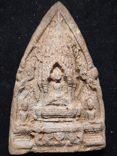 วัดไผ่โรงวัว สุพรรณบุรี พระซุ้มปรางค์ หลวงพ่อขอม  ปี 2505 เนื้อดินเผา